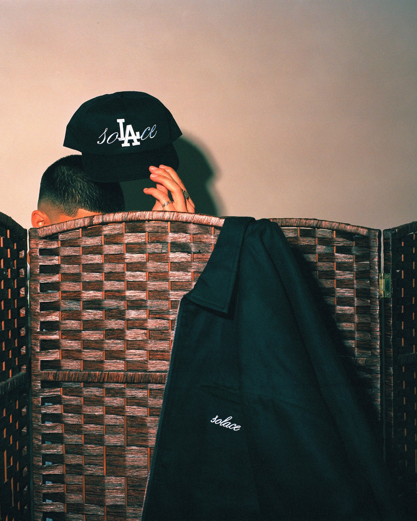 Oversized Boxy Quilted Twill Work Jacket - Balsamic Black/Ivory