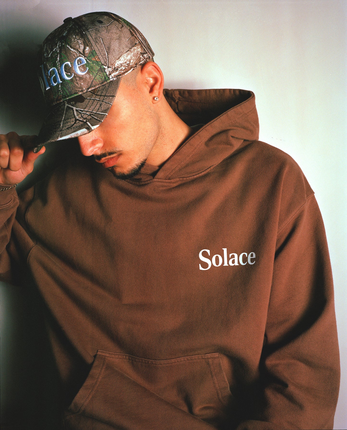 Heavyweight Oversized Boxy Tranquilo Hoodie - Cinnamon Brown/Ivory