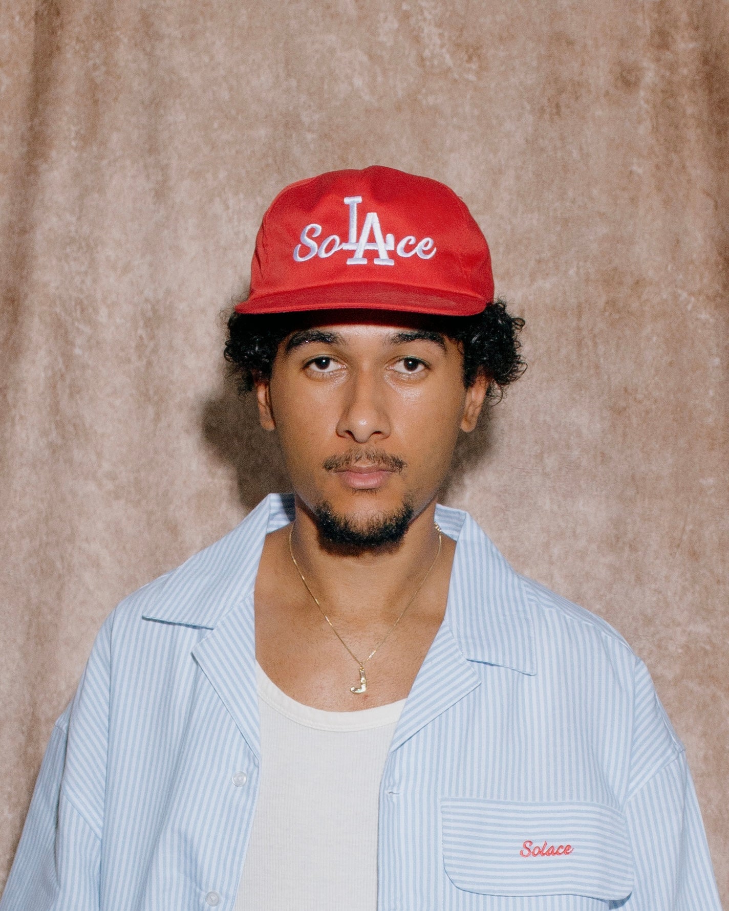 California Solaire 5 Panel Baseball Cap - Rose Red/Ivory