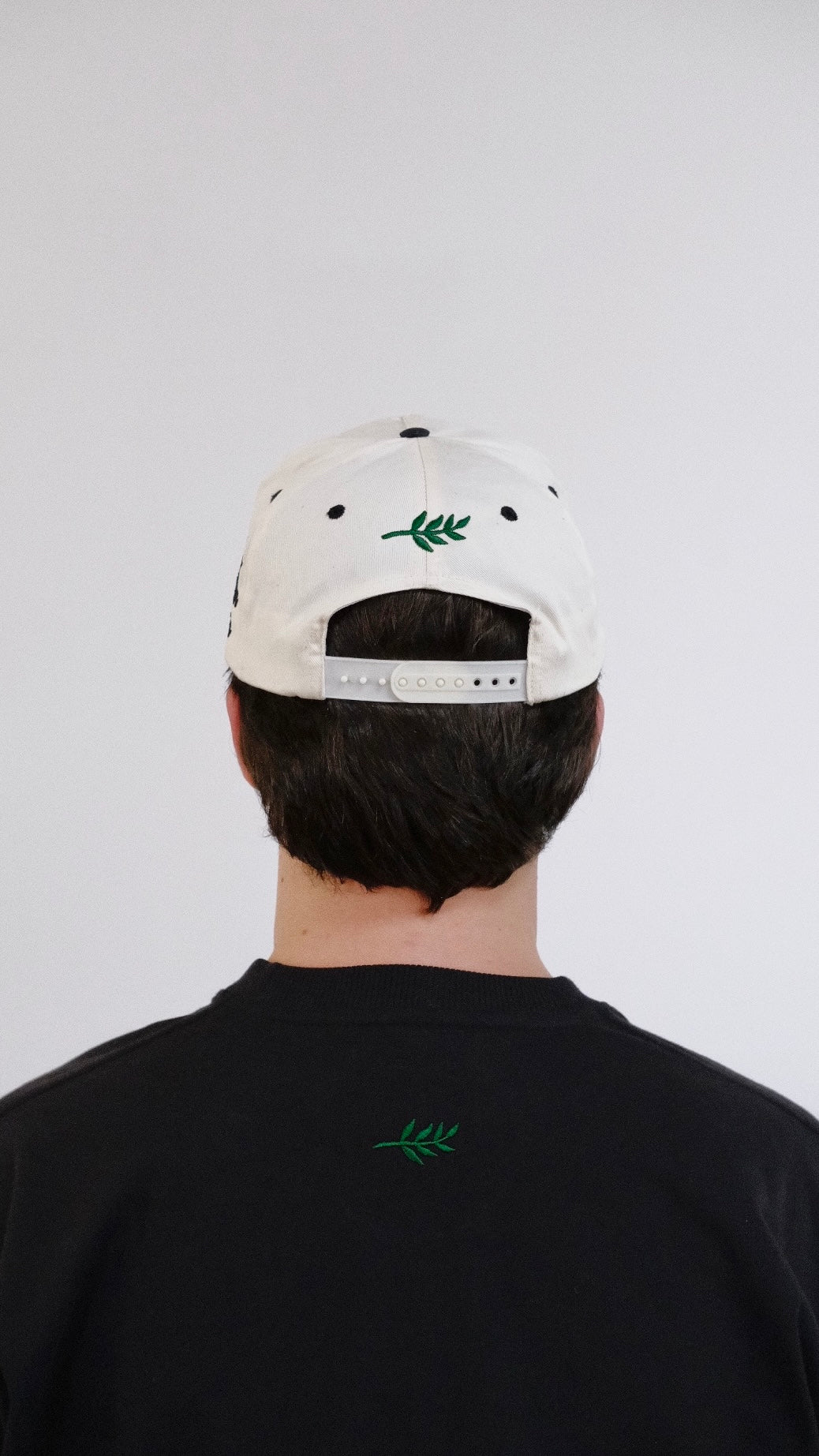 California Onyx 5 Panel Baseball Cap - Ivory/Black