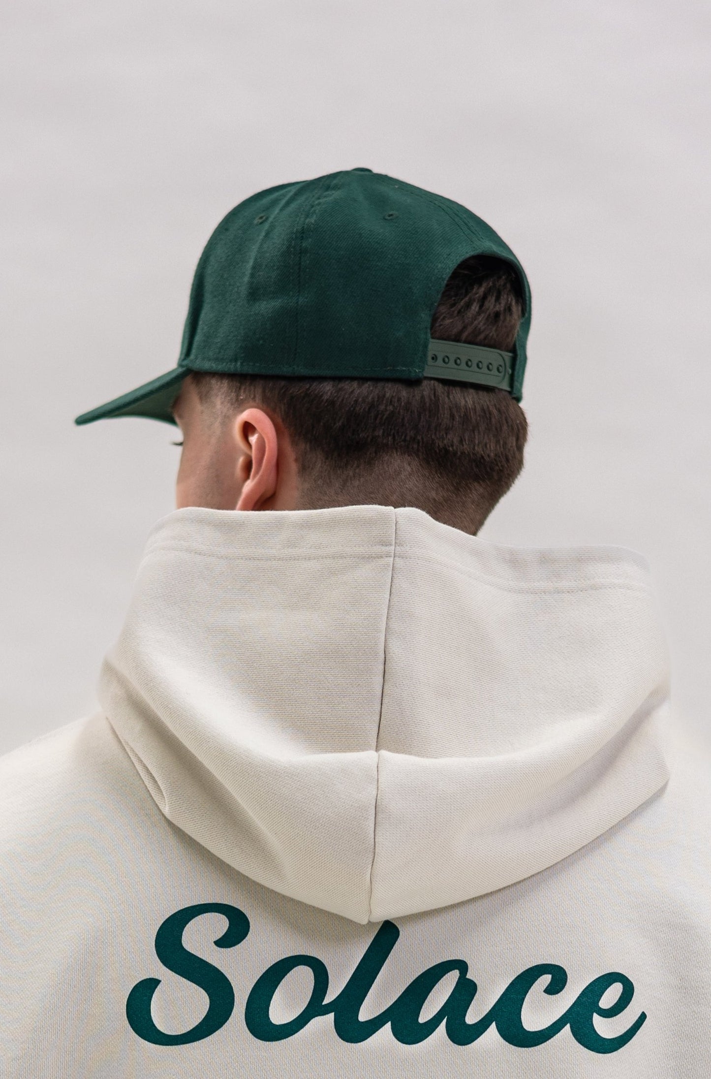 Signature Logo 6 Panel Snapback Cap - Forest Green/Ivory
