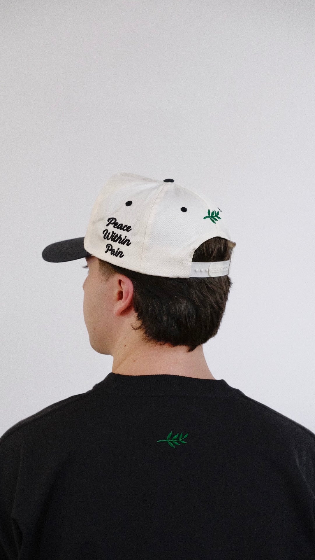 California Onyx 5 Panel Baseball Cap - Ivory/Black