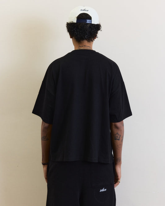 Varsity Logo T-Shirt - Onyx Black/Midnight Navy