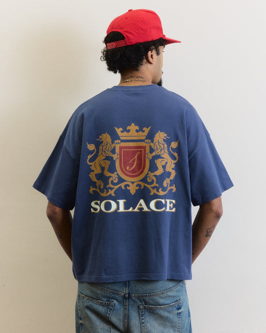 Royal Logo T-Shirt - Washed Navy/Antique Gold