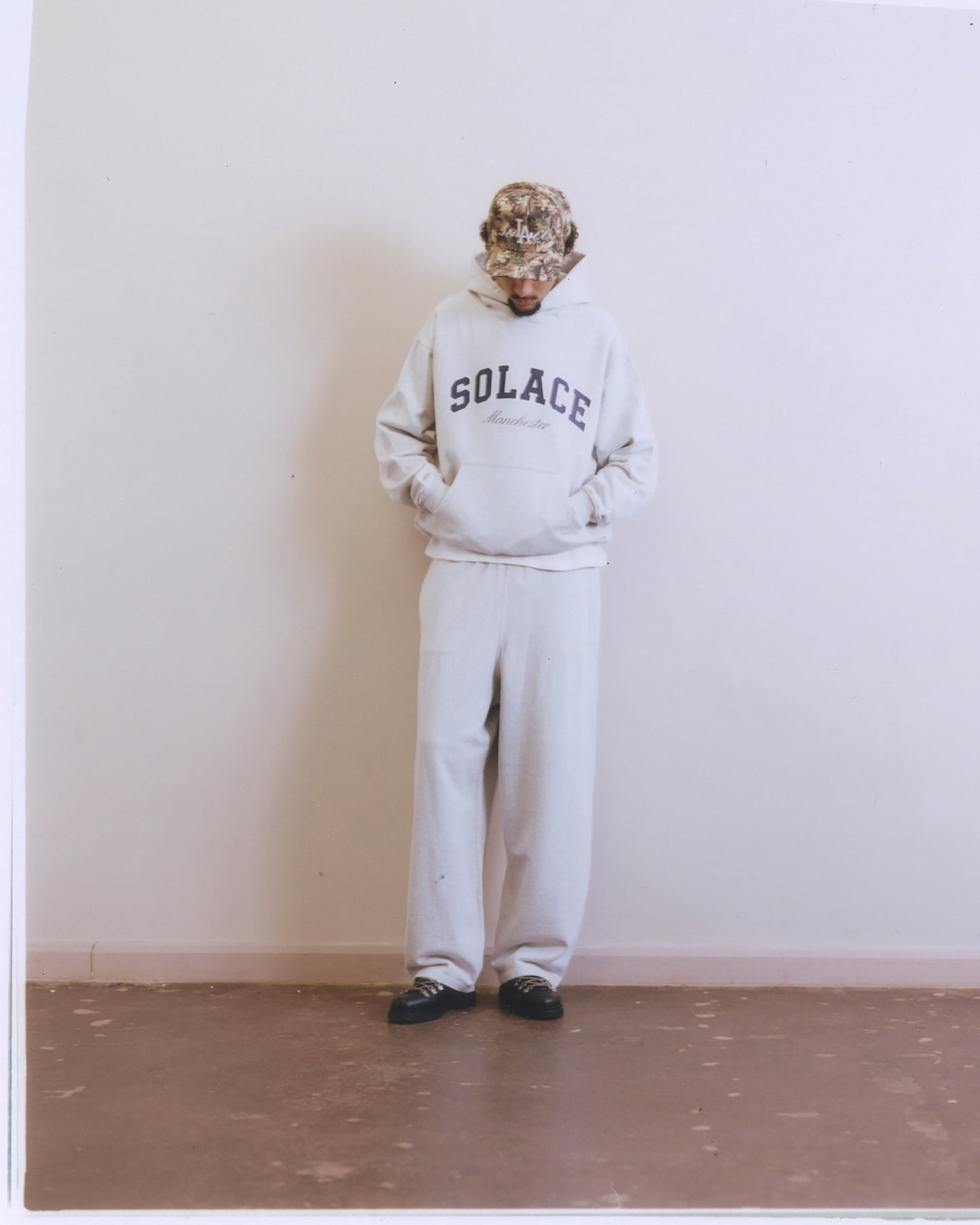 Varsity Logo Hoodie - Cloud Grey/Midnight Navy