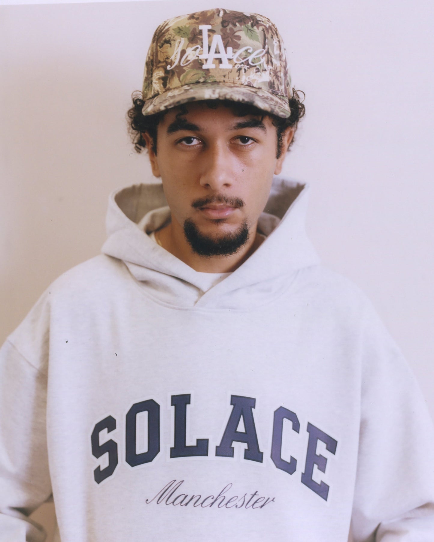 Leaf Camo soLAce 5 Panel Cap - Leaf Camo/Ivory