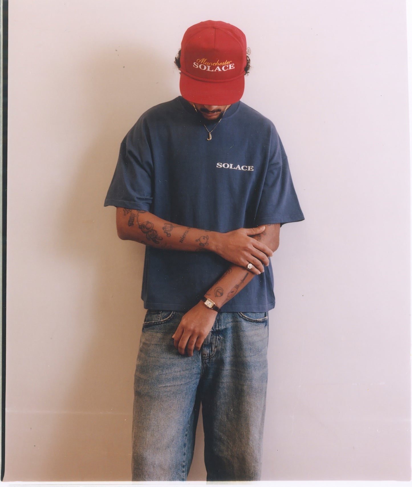 Royal Logo T-Shirt - Washed Navy/Antique Gold