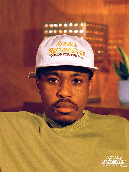 Record Club 5 Panel Baseball Cap - Bone White/Antique Gold