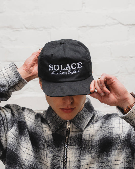 MCR Logo 5 Panel Baseball Cap - Ink Black/Ivory