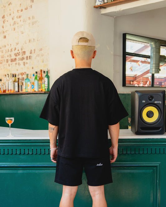 Solaire Logo T-Shirt - Carbon Black/Ivory