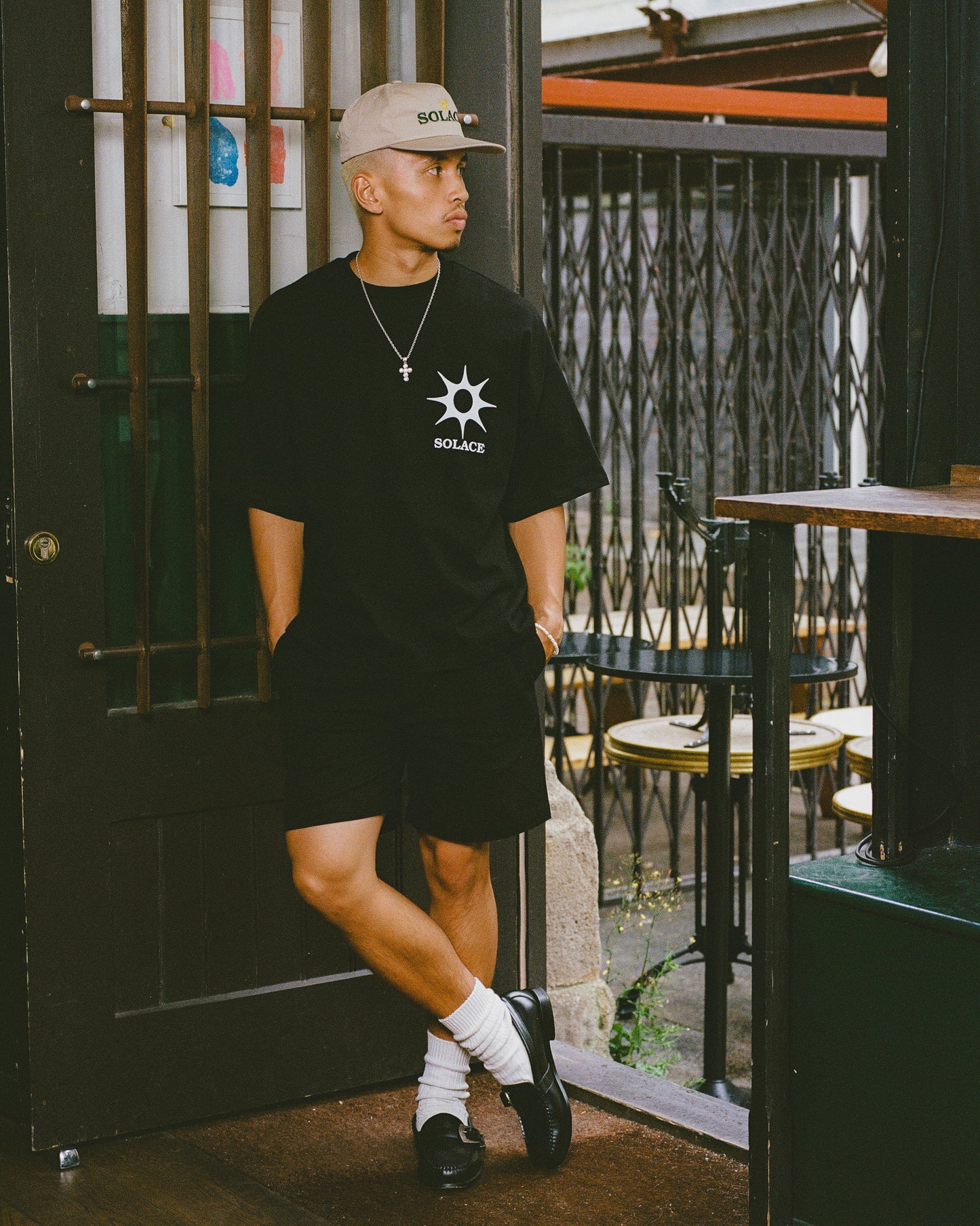 Solaire Logo T-Shirt - Carbon Black/Ivory