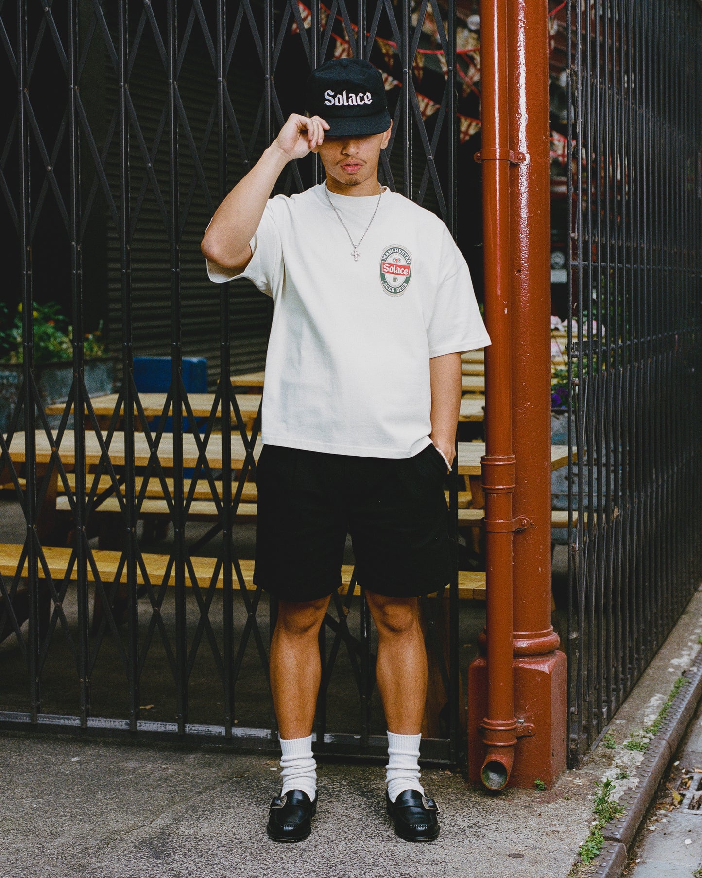 Lager Logo T-Shirt - Ivory/Forest Green
