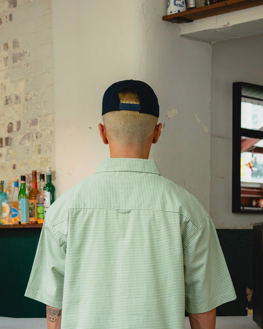 soLAce 5 Panel Baseball Cap - Midnight Navy/Antique Gold