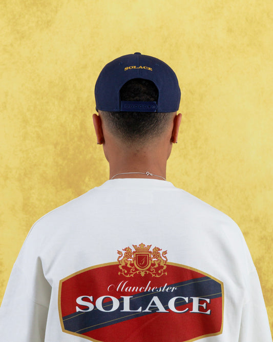 Royal 5 Panel Baseball Cap - Midnight Navy/Antique Gold