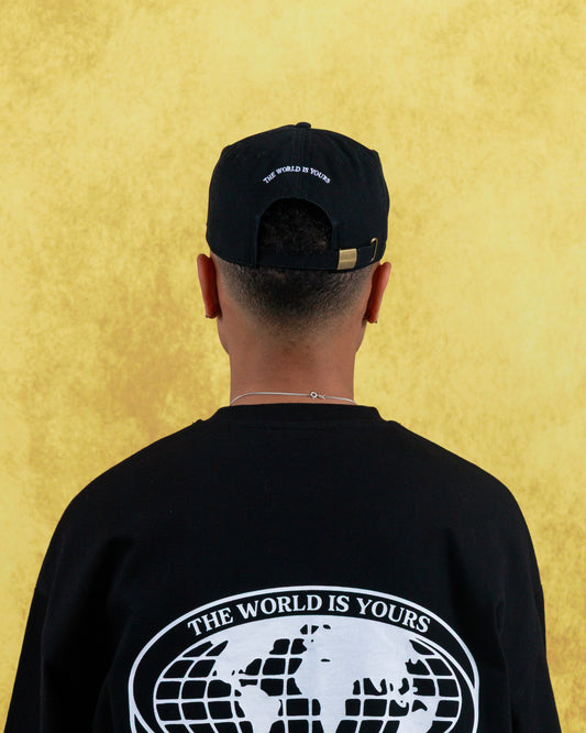 World 5 Panel Baseball Cap - Carbon Black/Ivory