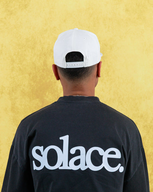 Lowercase Logo 5 Panel Baseball Cap - Ivory/Carbon Black