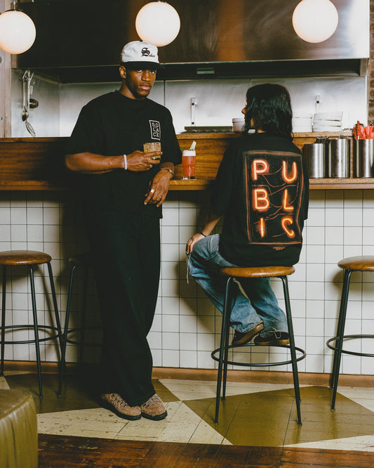 Solace x Public Event T-Shirt - Carbon Black/Neon Red