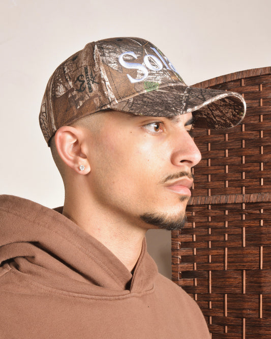 Tranquilo Camo 6 Panel Baseball Cap - Tree Camo/Ivory