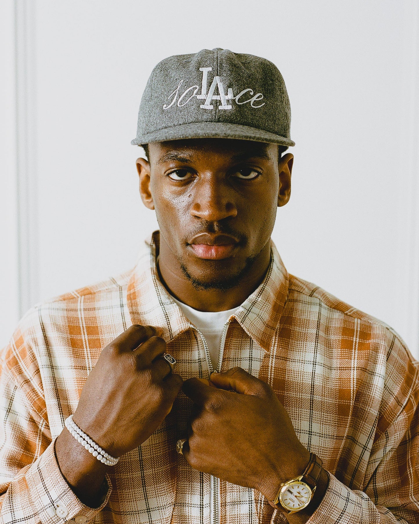 soLAce Wool Baseball Cap - Storm Grey/Ivory