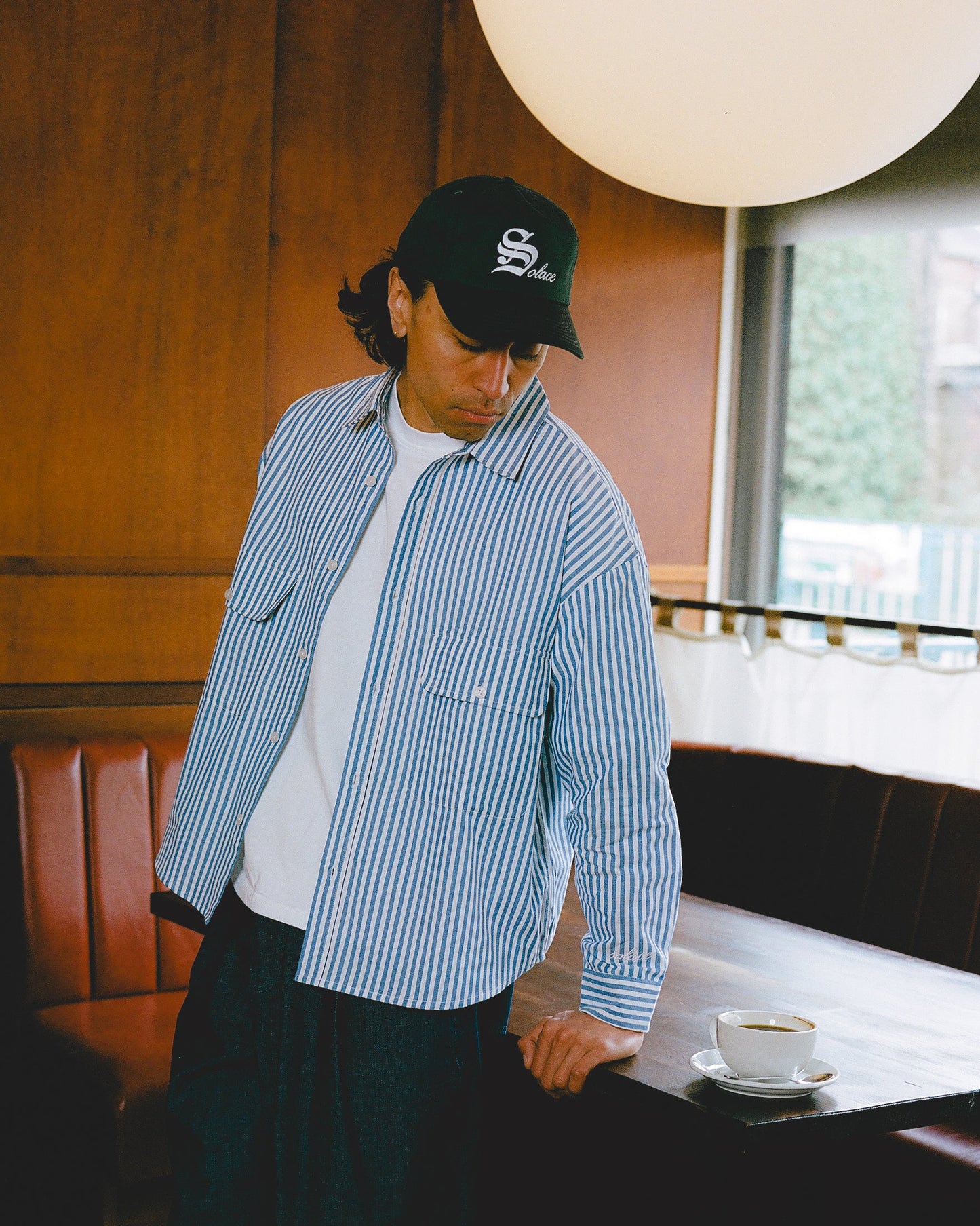 Old English 5 Panel Baseball Cap - Forest Green/Ivory