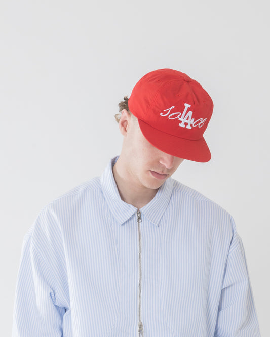 soLAce 5 Panel Baseball Cap - Rose Red/Ivory