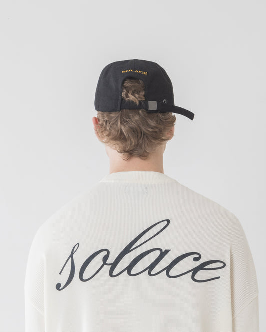 Royal Crest Wool Baseball Cap - Carbon Black/Antique Gold