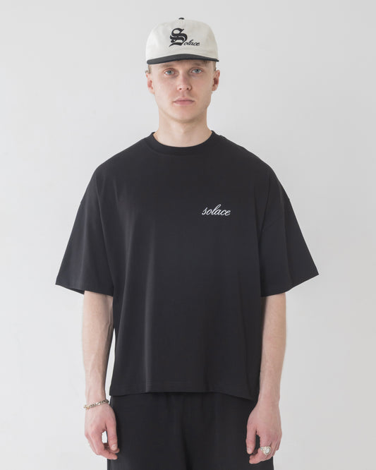 "Giving Flowers" Logo T-Shirt - Carbon Black/Ivory