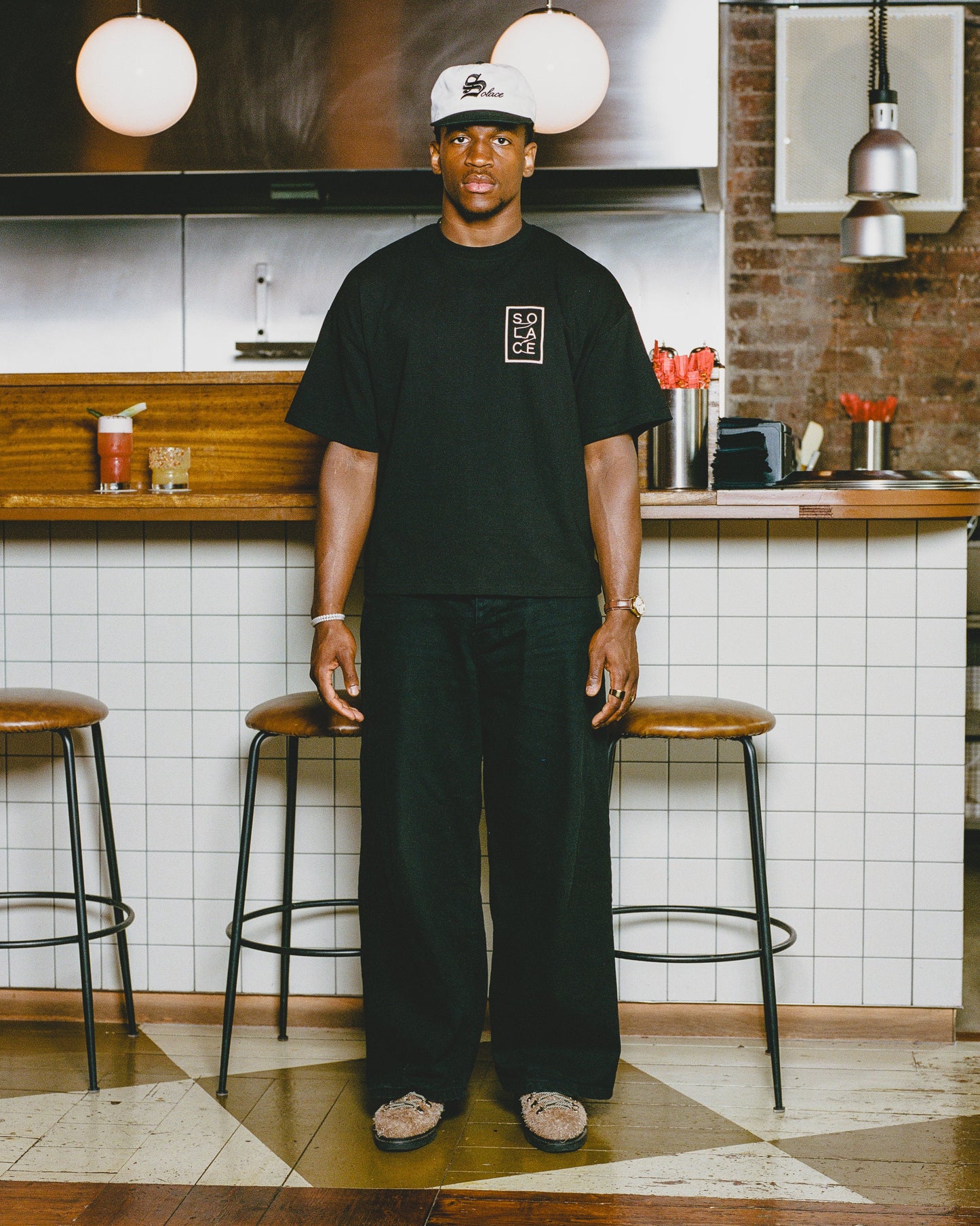 Solace x Public Event T-Shirt - Carbon Black/Neon Red