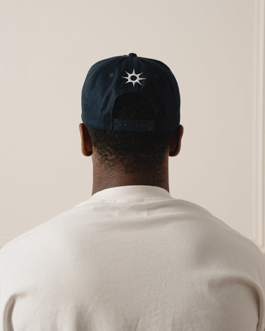 Varsity SOL 5 Panel Baseball Cap - Midnight Navy/Ivory