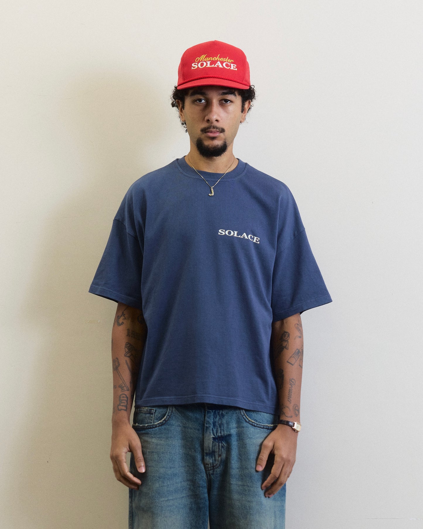 Royal Logo T-Shirt - Washed Navy/Antique Gold