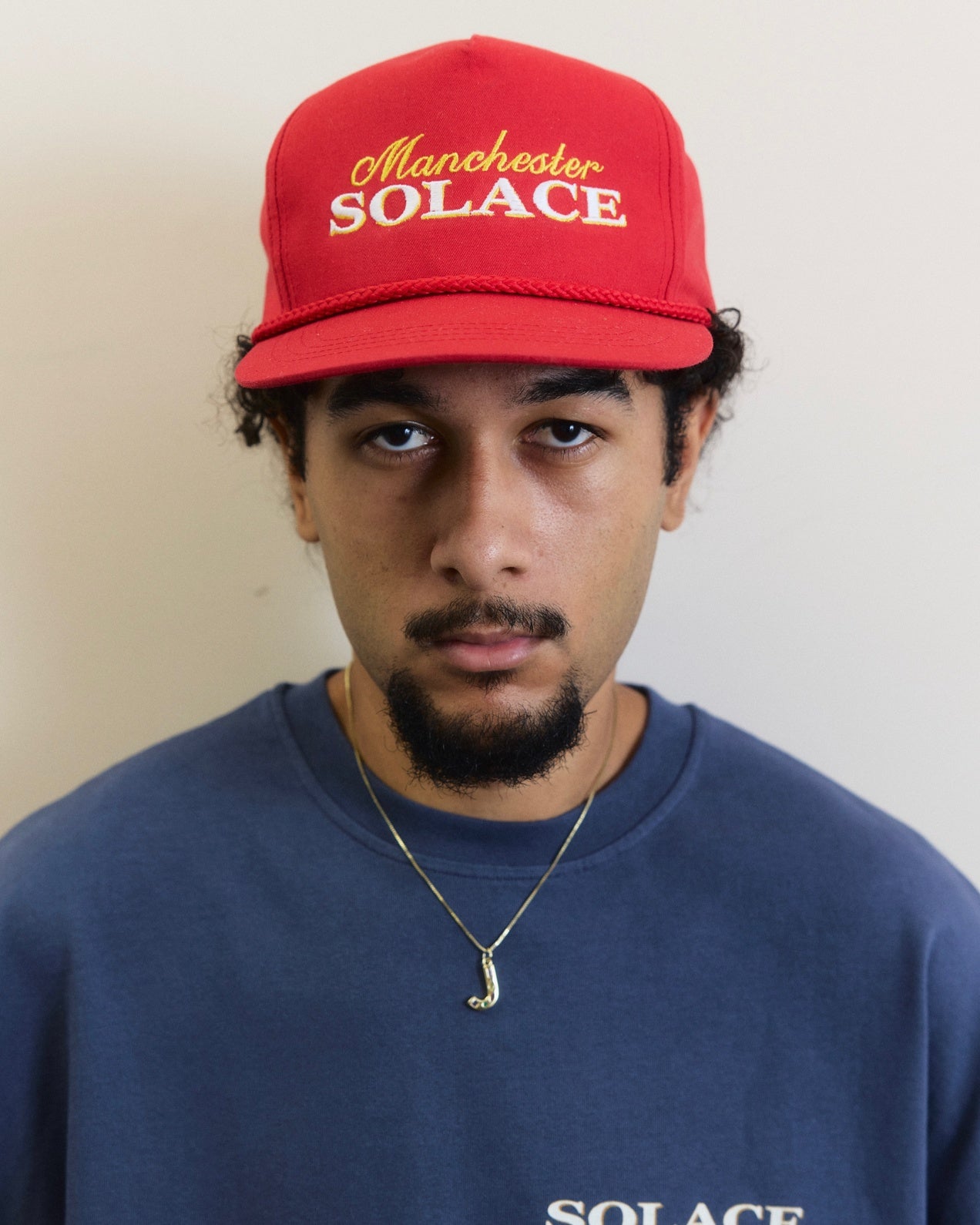 Royal Logo 5 Panel Cap - Rose Red/Antique Gold