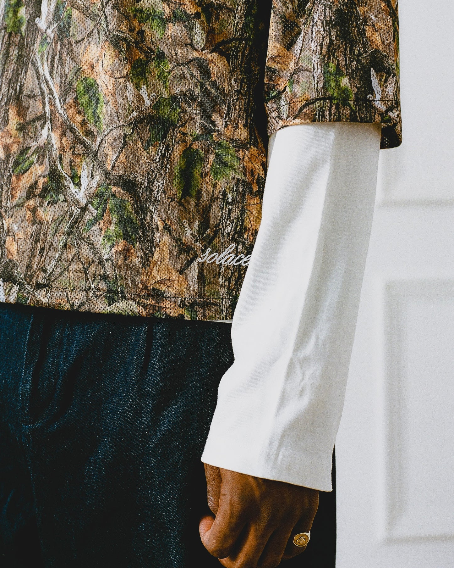 Dove Tree Camo Mesh Jersey - Dove Tree Camo/Ivory