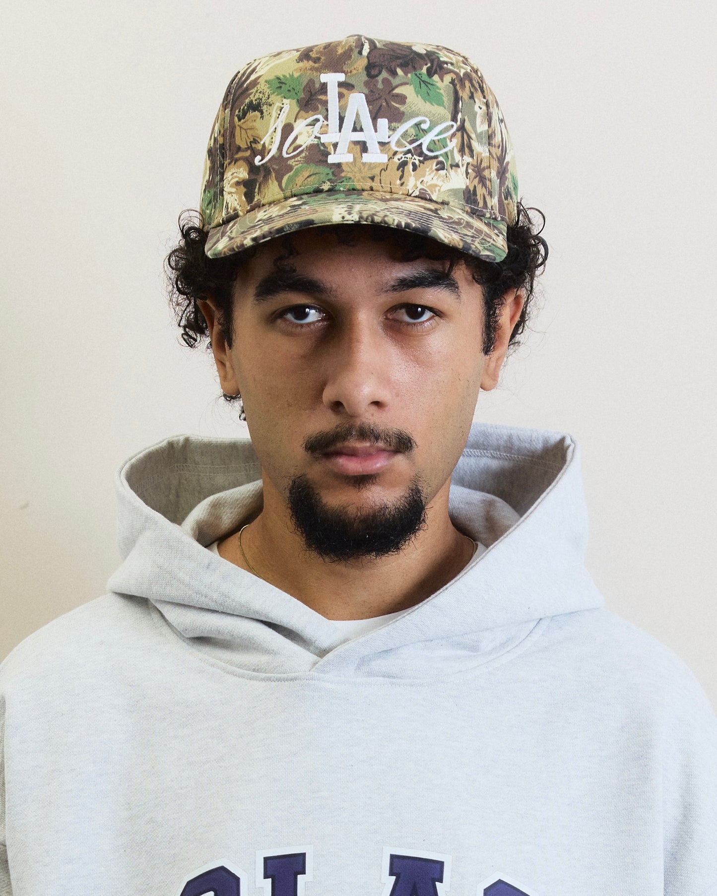 Leaf Camo soLAce 5 Panel Cap - Leaf Camo/Ivory