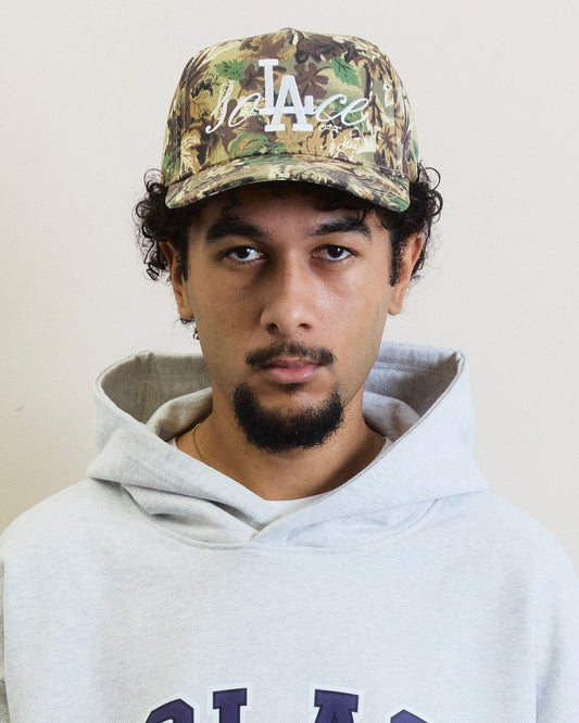 Leaf Camo soLAce 5 Panel Cap - Leaf Camo/Ivory