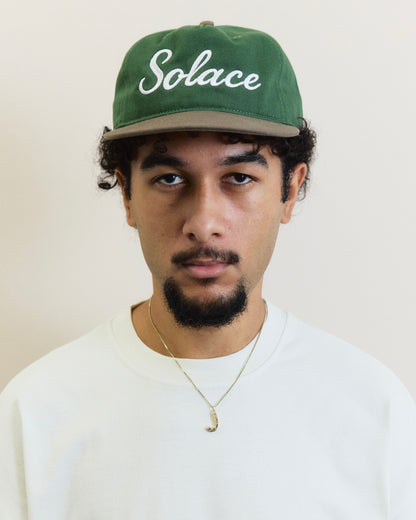 Primo Logo 5 Panel Cap - Forest Green/Walnut Brown