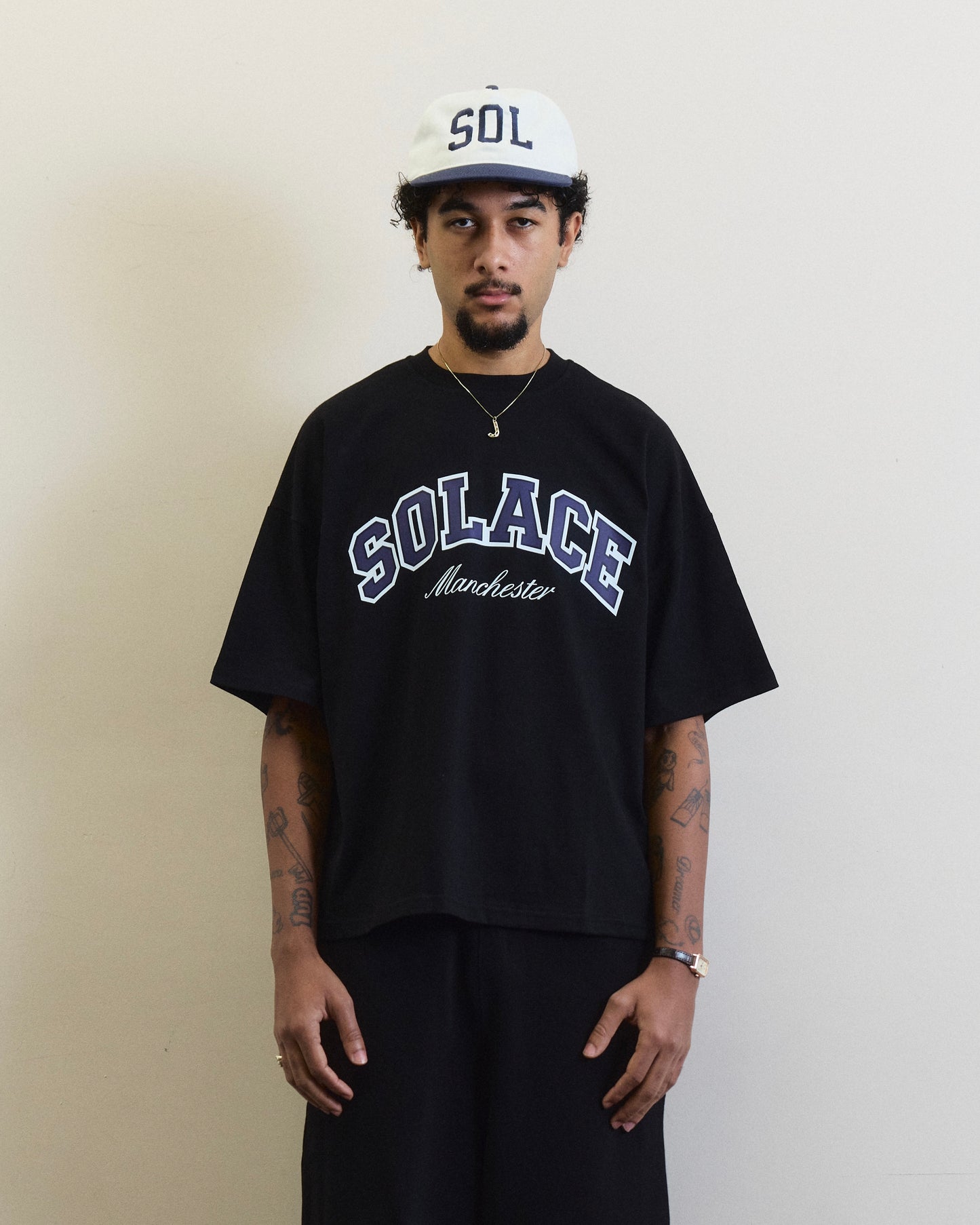 Varsity Logo T-Shirt - Onyx Black/Midnight Navy