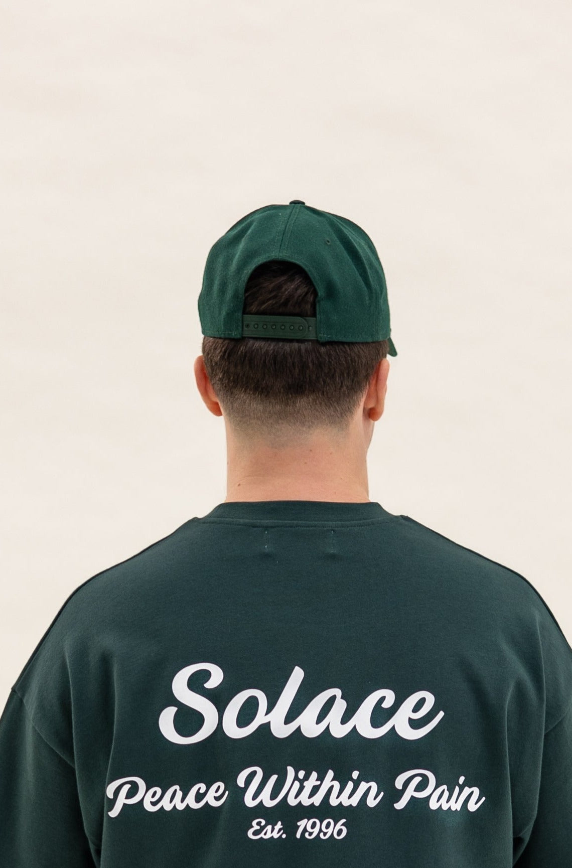 Signature Logo 6 Panel Snapback Cap - Forest Green/Ivory