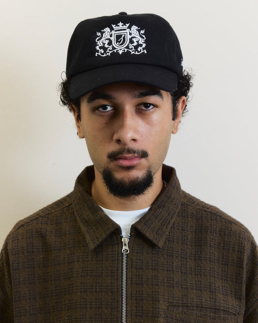 Royal Crest 5 Panel Cap - Onyx Black/Ivory