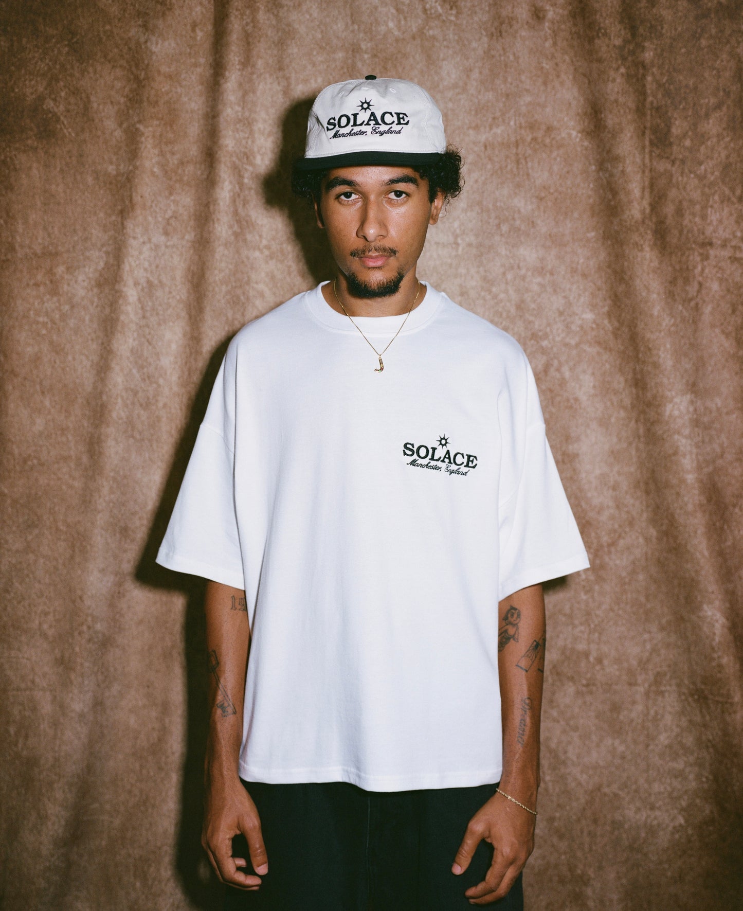 Oversized Boxy Solaire Logo T-Shirt - Ivory/Black