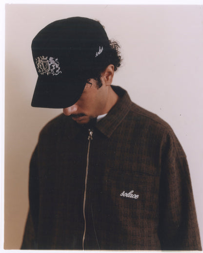 Royal Crest 5 Panel Cap - Onyx Black/Ivory