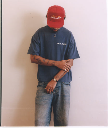 Royal Logo T-Shirt - Washed Navy/Antique Gold