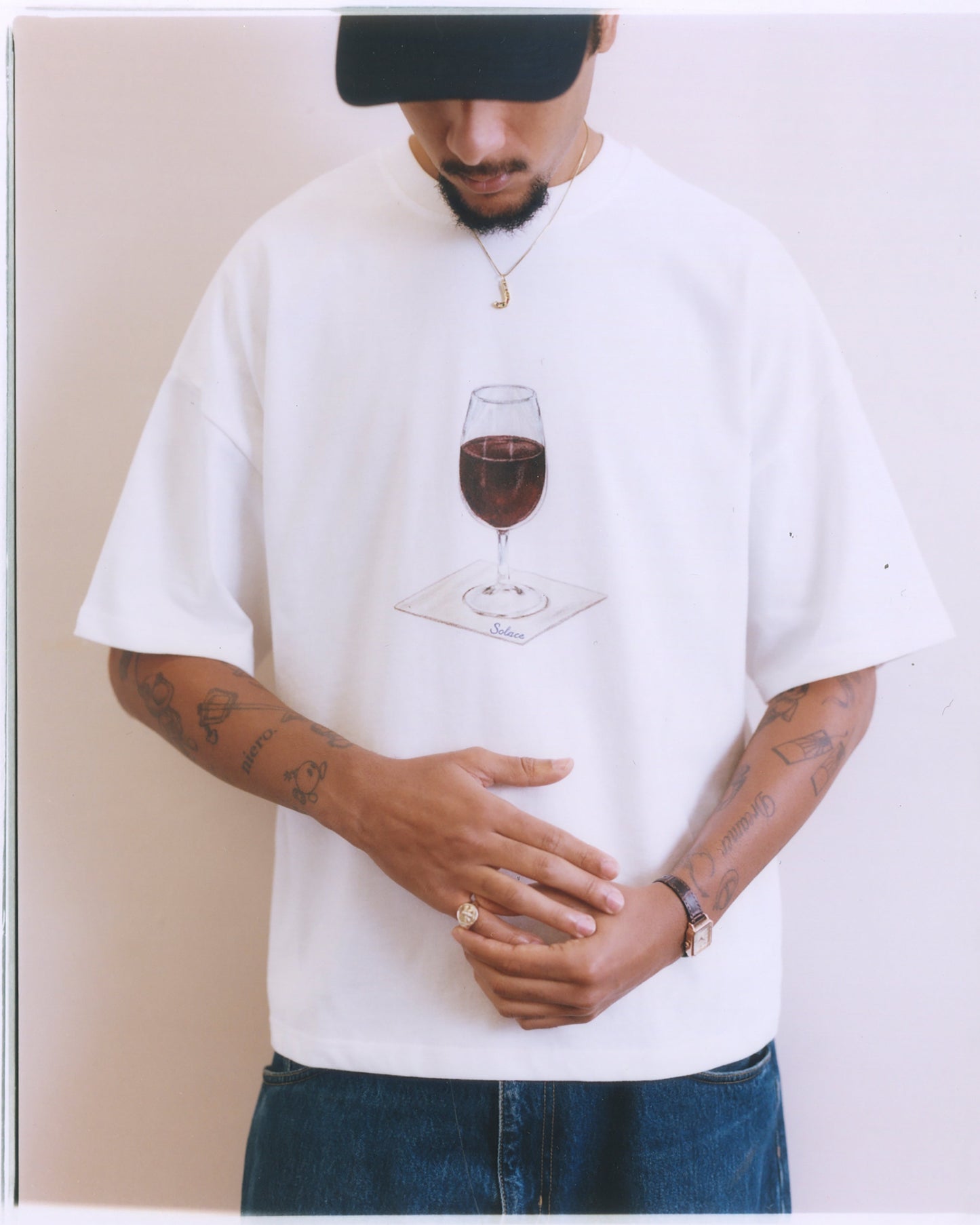 Merlot Graphic T-Shirt - Ivory/Bordeaux Burgundy
