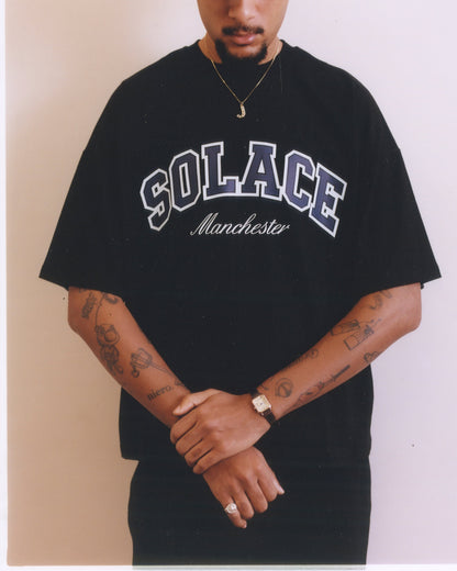 Varsity Logo T-Shirt - Onyx Black/Midnight Navy