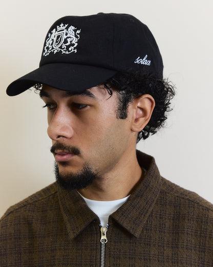 Royal Crest 5 Panel Cap - Onyx Black/Ivory