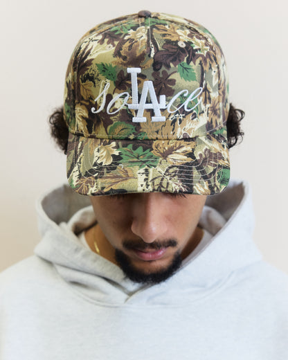 Leaf Camo soLAce 5 Panel Cap - Leaf Camo/Ivory