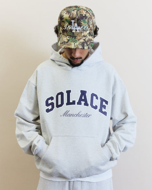 Varsity Logo Hoodie - Cloud Grey/Midnight Navy