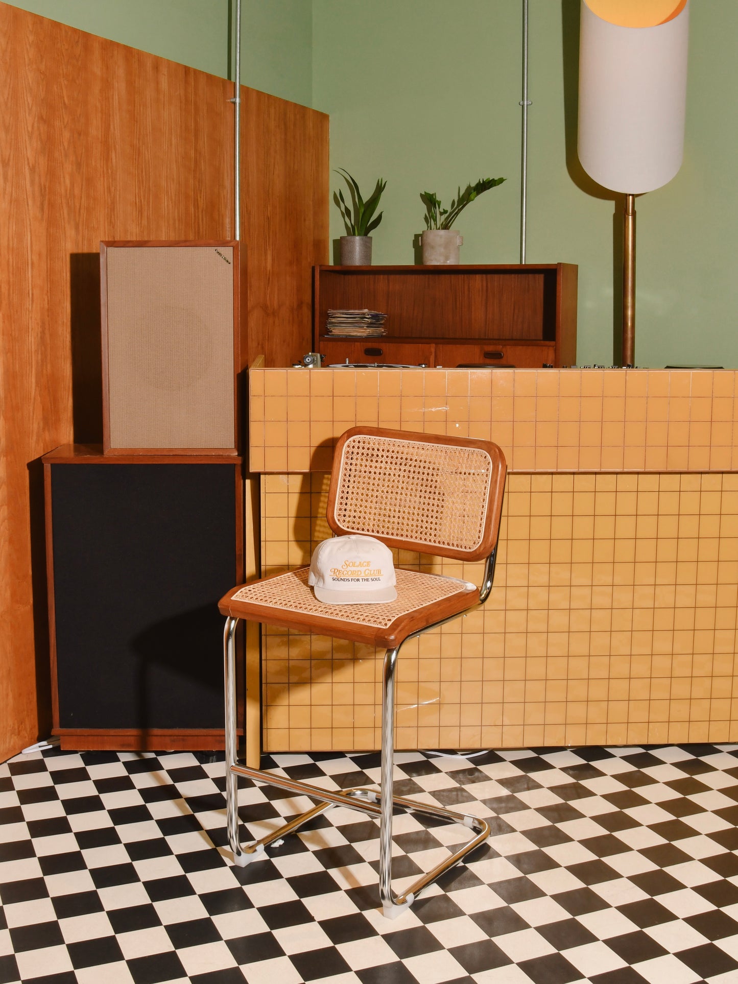 Record Club 5 Panel Baseball Cap - Bone White/Antique Gold