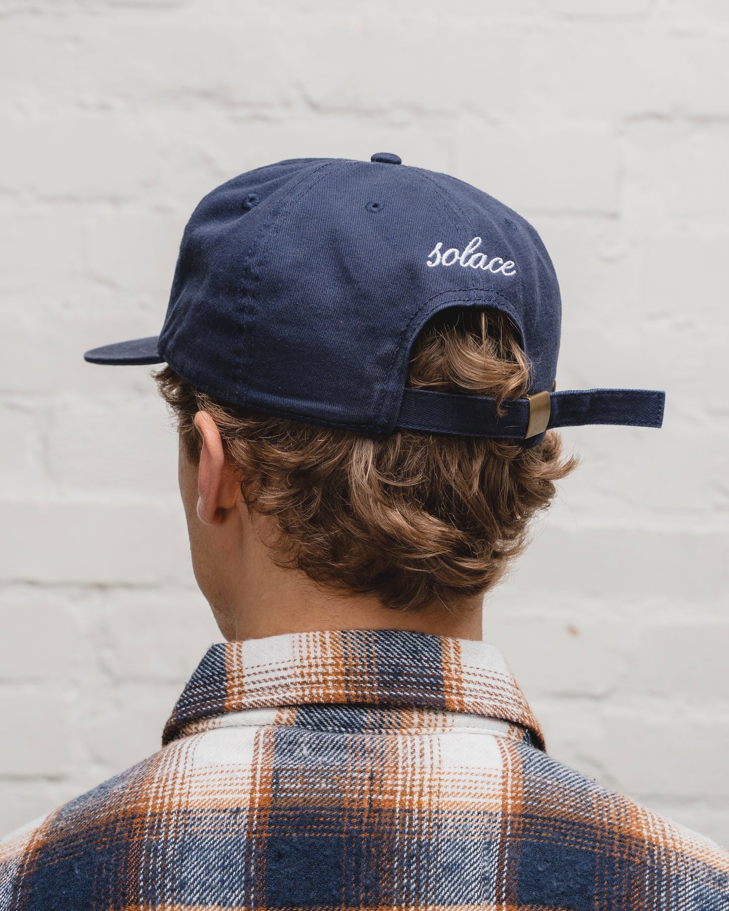 Old English 5 Panel Baseball Cap - Midnight Navy/Ivory