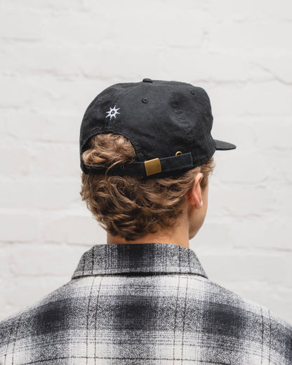 MCR Logo 5 Panel Baseball Cap - Ink Black/Ivory