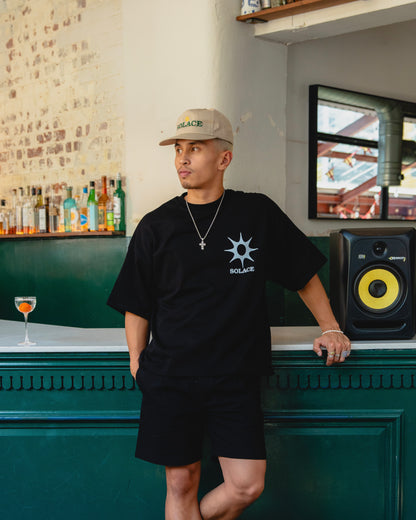 Solaire Logo T-Shirt - Carbon Black/Ivory